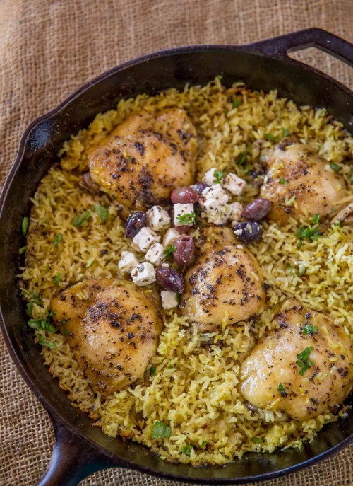 foodffs - One Pot Mediterranean Chicken and Rice made with...