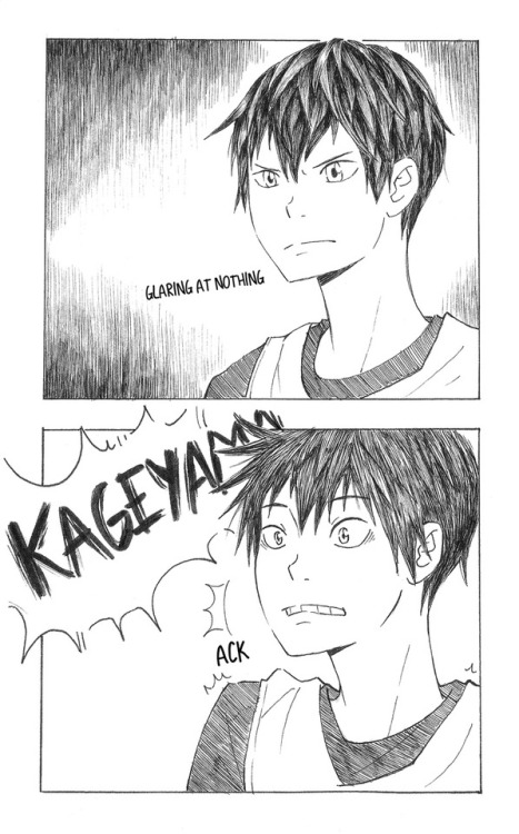 ainudraws - Hinata can scare the shit out of Kageyama that he...