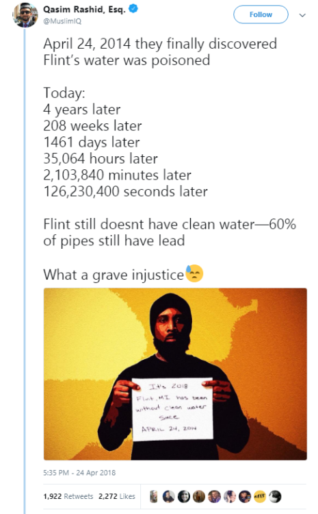 theambassadorposts: Flint doesn’t get bottled water service...