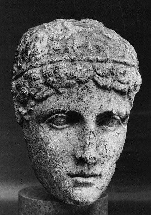 met-greekroman-art - Marble statue head of a youth, Greek and...