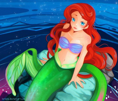 princessesfanarts - +Ariel - Starry Sea+ by larienne