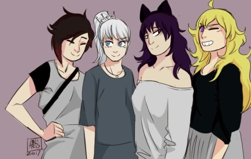 amei-arts - The casts as team RWBY