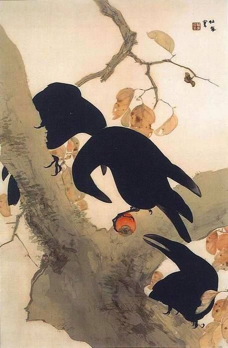 heartbeat-of-leafy-limbs - TAKEUCHI SEIKO Crows and Persimmon...