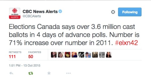 allthecanadianpolitics - 3.6 million Canadian voted in the...