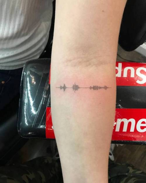 Tattoo tagged with: music, fine line, small, soundwave, single needle, line  art, tiny, ifttt, little, michellesantana, inner forearm 