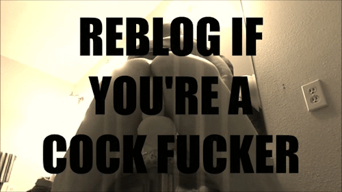 underwearslut - reblog if you are a cock fucker!Yes I am