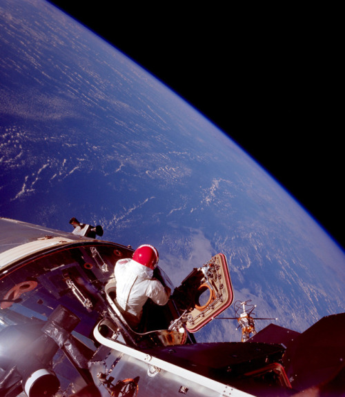 humanoidhistory:Astronaut Dave Scott enjoys the view from the...