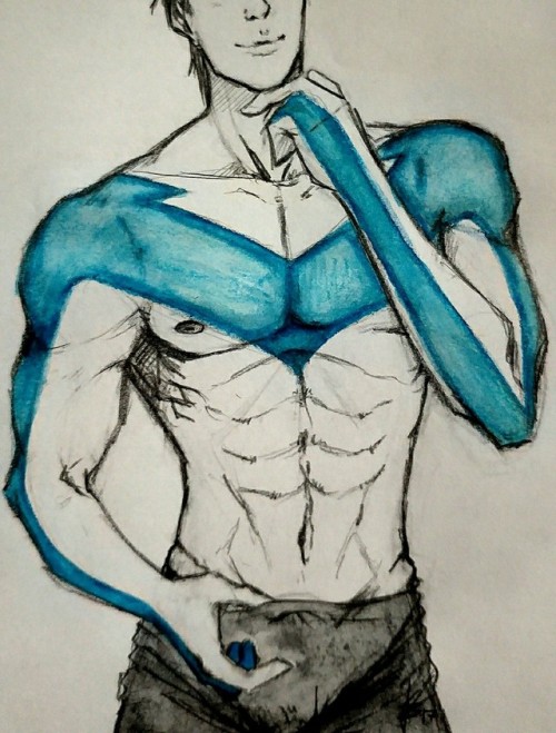 nyrostral - Nightwing ☆Nearly certain Dick would paint the...