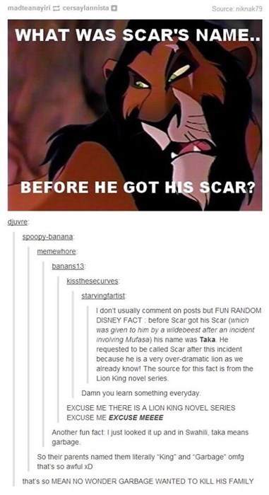 itsstuckyinmyhead - The Lion King and Tumblr