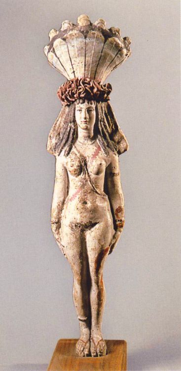grandegyptianmuseum:Female figure with showy ornamental...
