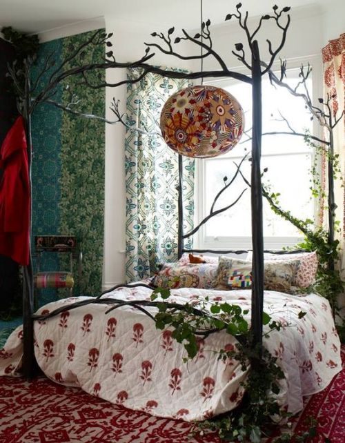 magicalhomestead - Dreamy forest bed surrounded by BoHo inspired...