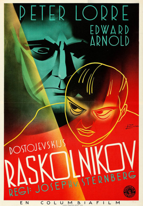 movieposteroftheday:1936 Swedish poster for CRIME AND...