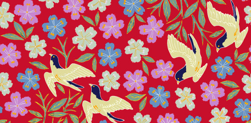 tanuki-kimono - Antique ko-furisode reedition by Kimonotte....