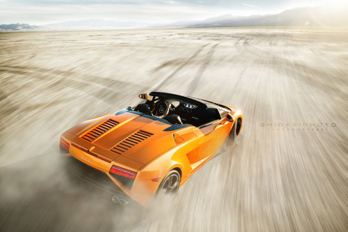 shirakiphoto - 2014 Lamborghini Gallardo Spyder Dry Lake Bed...
