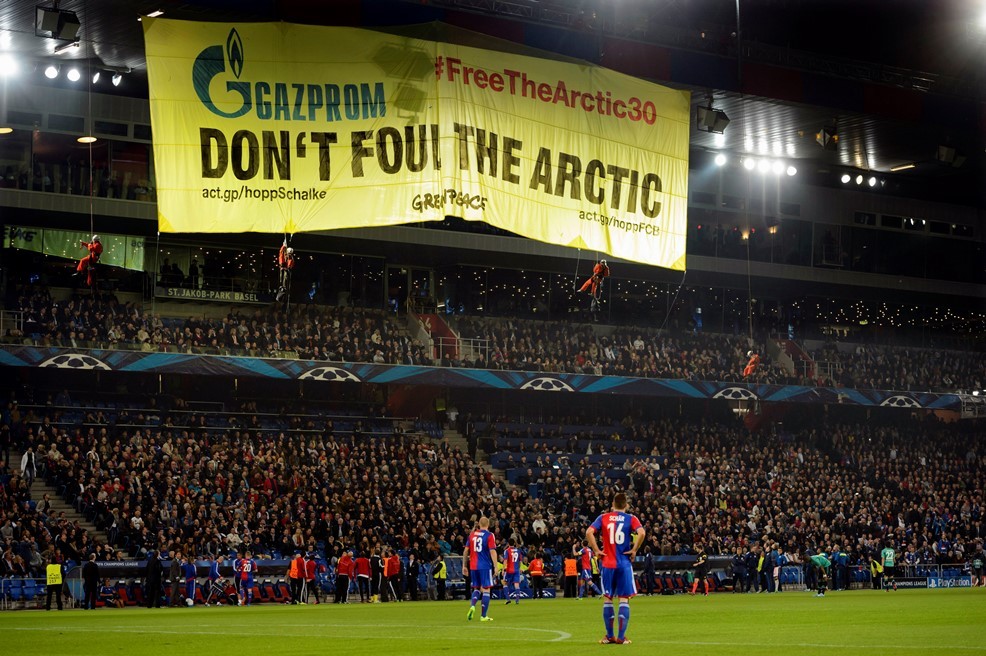 Greenpeace vs Gazprom: The Problem - Part 1
A tactical analysis of the utilisation of environmental tifosi to combat Arctic drilling in the Champions League’s most important fixture. Read the whole series here.
“ By Jake Cohen
”
Amidst the backdrop...