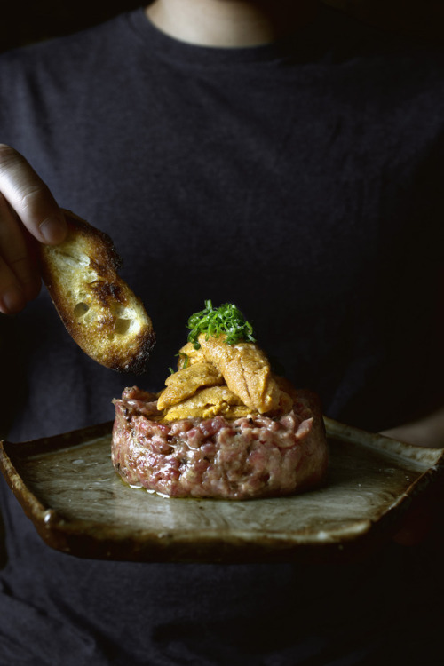 foodffs:BEEF TARTARE WITH SEA URCHINFollow for recipesGet your...