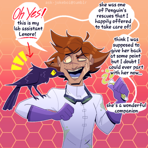 ask-jokeboi - Crow - “she be can be a handful sometimes (likes to...