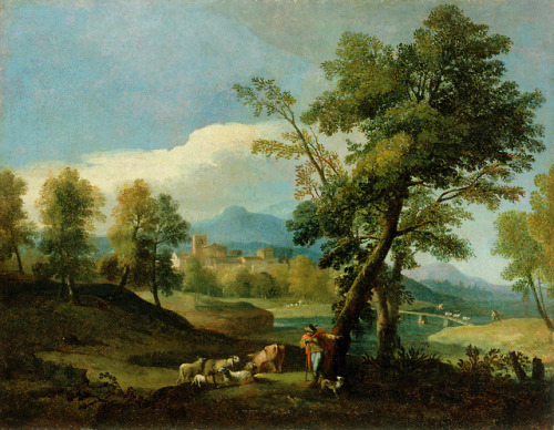 lionofchaeronea:Landscape with a Shepherd and His Flock,...