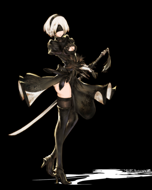 dunningkrugerexplainseverything:2B, from Nier Automata, by...