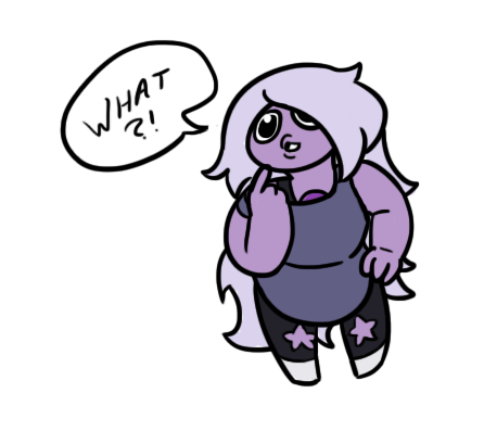 It’s difficult to do the Amethyst design in Darling In The Franxx style, so I did this for now. Amethyst: “What ?!”