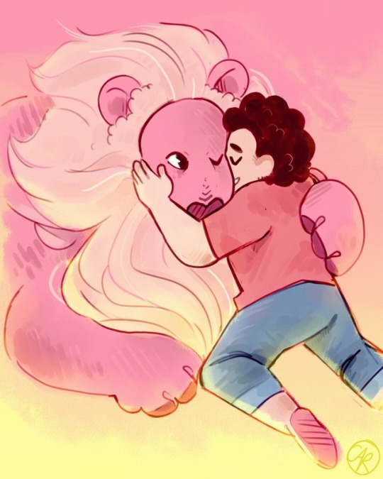 Steven and lion