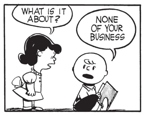 gameraboy1 - None of Your Business.Peanuts, April 15, 1954