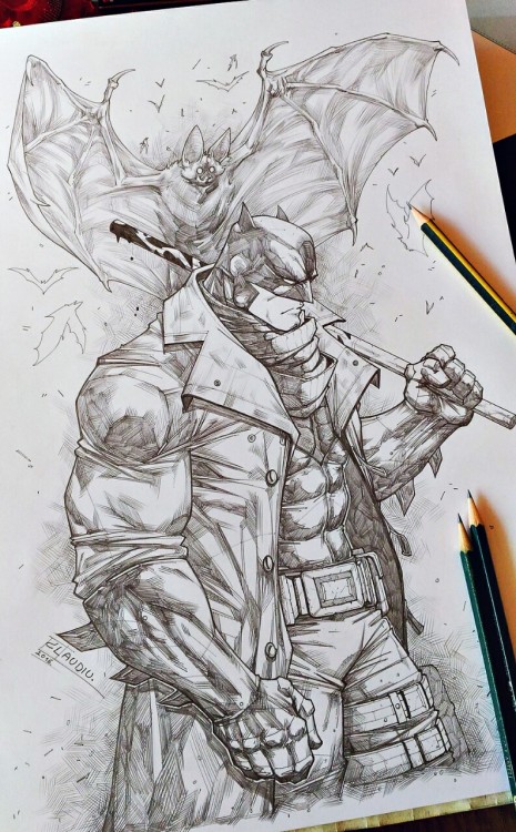 limbasan-san - The Dark Knight, pencil drawing.