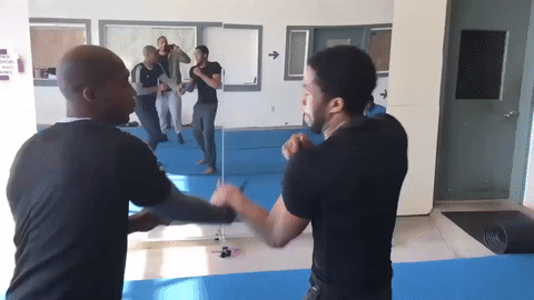 butts-and-uppercuts - Chadwick Boseman doing Kali drills in...