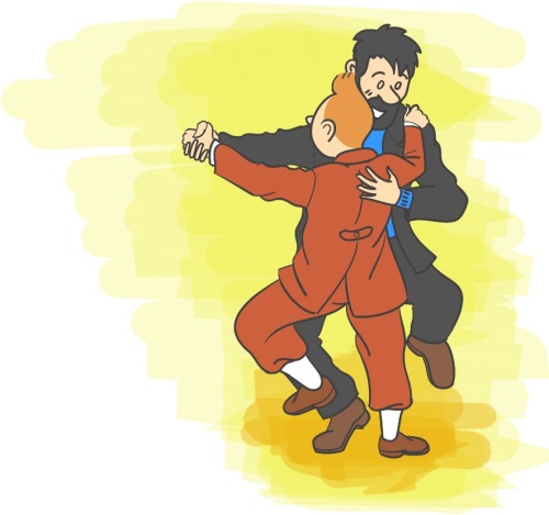 tuftofginger - Tintin & Captain Haddock dancing!