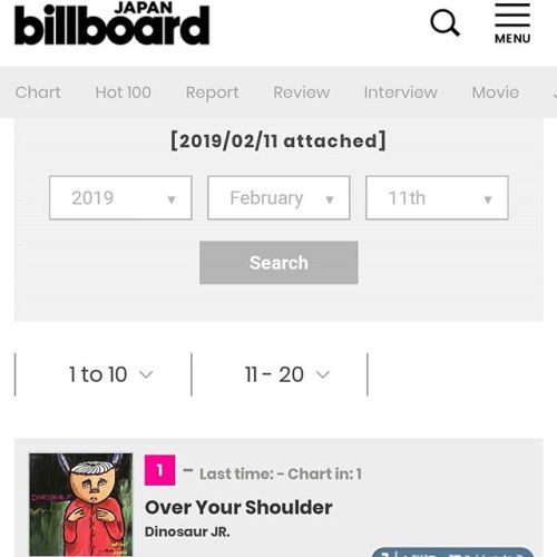 Number one track on Billboard Japan’s Hot Overseas track...