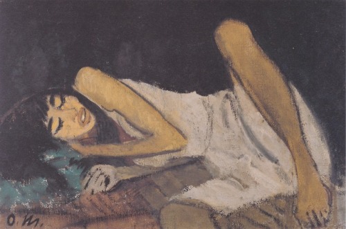 expressionism-art - Liegende, 1926, Otto MuellerSize - 89.5x60 in