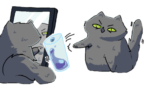 littledashdraws - this is frumpy the chemistry cat. he is a goblin...