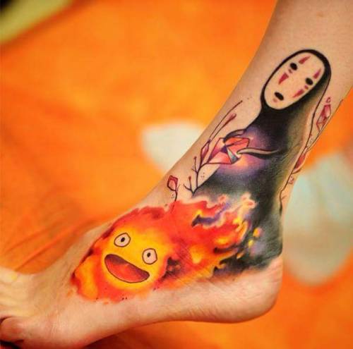 coolthingoftheday - Tattoos inspired by Miyazaki movies.