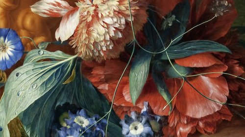 inividia - Bouquet of Flowers in an Urn (detail) , 1724. Jan van...