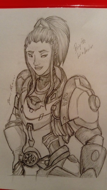 My sister challenged me to draw a character from Overwatch, so I...