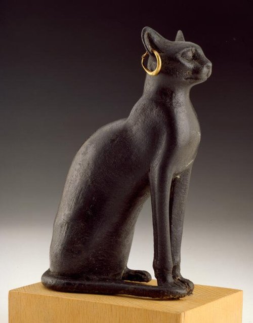 grandegyptianmuseum - Model of the cat-goddess Bastet, daughter...