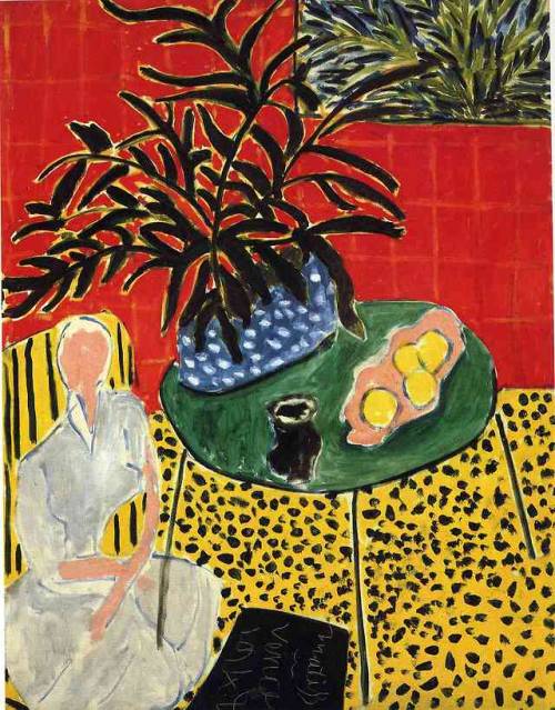 expressionism-art - Interior with Black Fern, 1948, Henri...