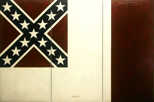 BLOOD STAINED BANNER (CONFEDERATE STATES OF AMERICA) oleo sobre...