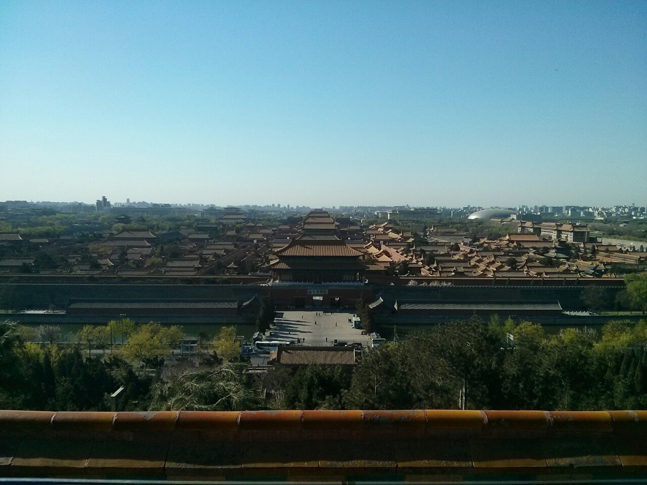 I’ve made it to Beijing and will be here for five nights. It’s fairly easy to navigate on the subway and there are definitely a lot of areas to explore. This is the view of the Forbidden Palace from Jingshan Park.