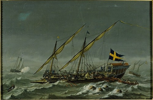 nationalmuseum-swe - Galären Calmar 1788 av Johan Tietrich...