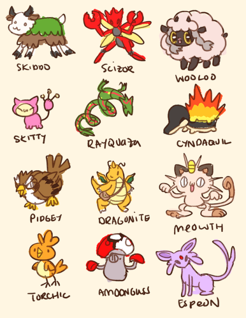 shattered-earth - I drew a bunch of pokemon from memory that...