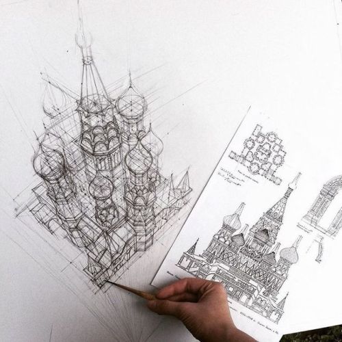 graphigeek - Architectural Sketches by GareevaKazan, Russia...