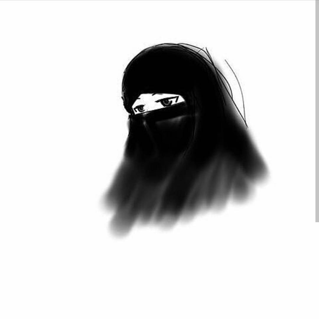 Gambar Kartun Muslimah Pakai Niqab
