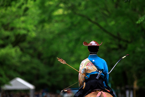 tanuki-kimono - Yabusame ritual archery contest at Shimogamo...