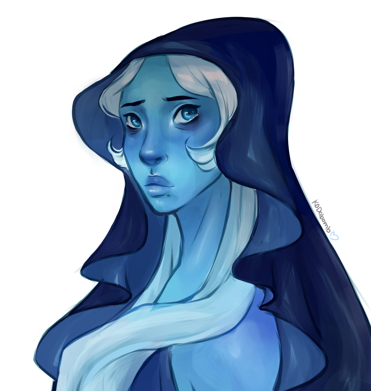 just a little sad Blue to try out my new Wacom Intuos Pro I got for my 18th birthday!