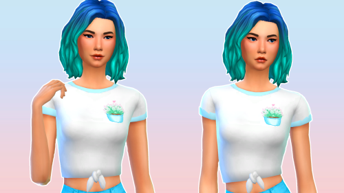 I ♥ succulents, pastels and this shirt by @faerietalesims CC:...