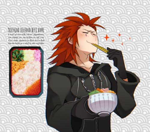 shima88 - Axel eating a seafood rice bowl. I wanted to draw...