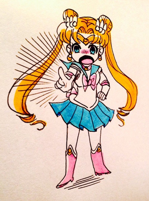 midoriner - inktober day 9 - Sailor Moonthe day went by before...