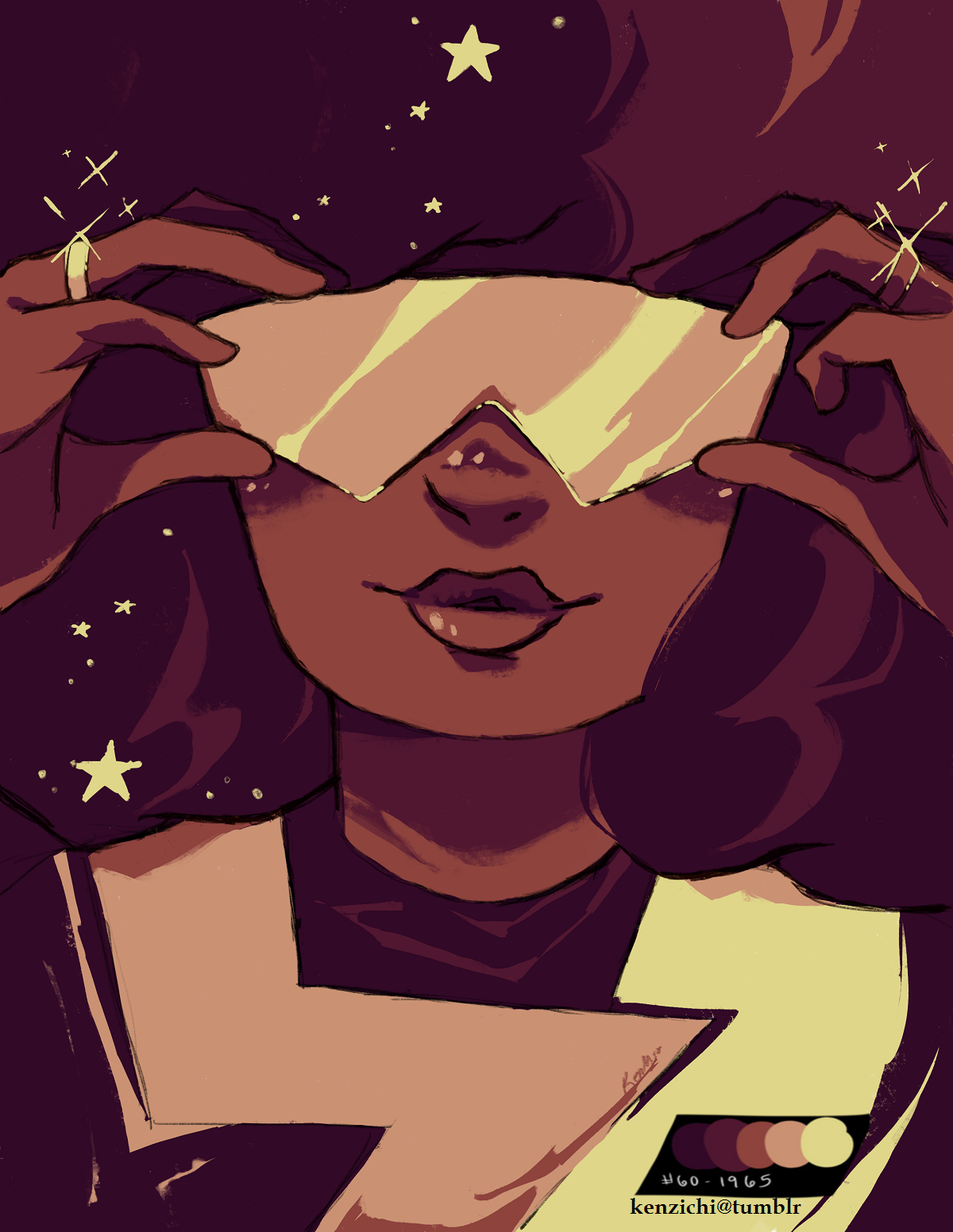 Anon asked for the #60 palette for Garnet! I guarantee you Garnet is going to adjust her visor 5x more often now just to show off those rings. Good for them!