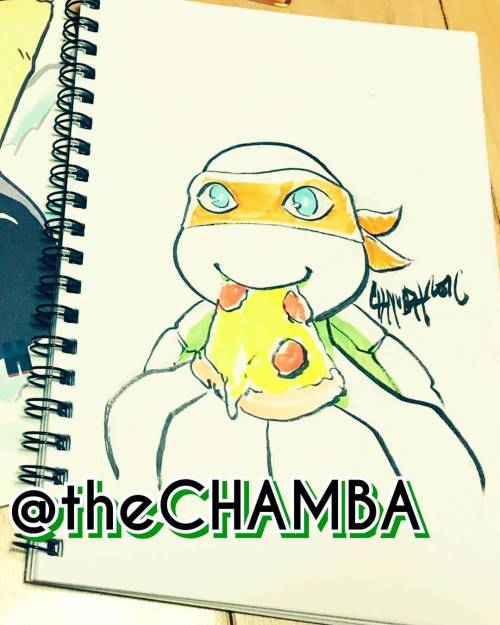 thechamba - A quick mini sketch of #michaelangelo of the #TMNT at...